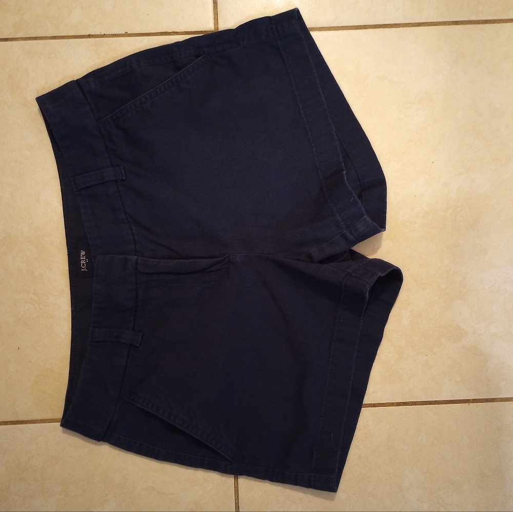 J Crew Navy Blue Chino Shorts Size 0